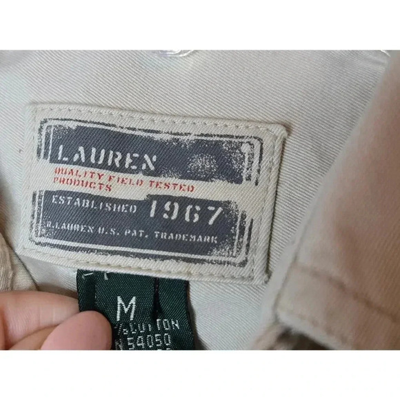 LRL Ralph Lauren khaki casual vest 100% cotton button up size M. - Picture 9 of 11